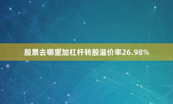 股票去哪里加杠杆转股溢价率26.98%
